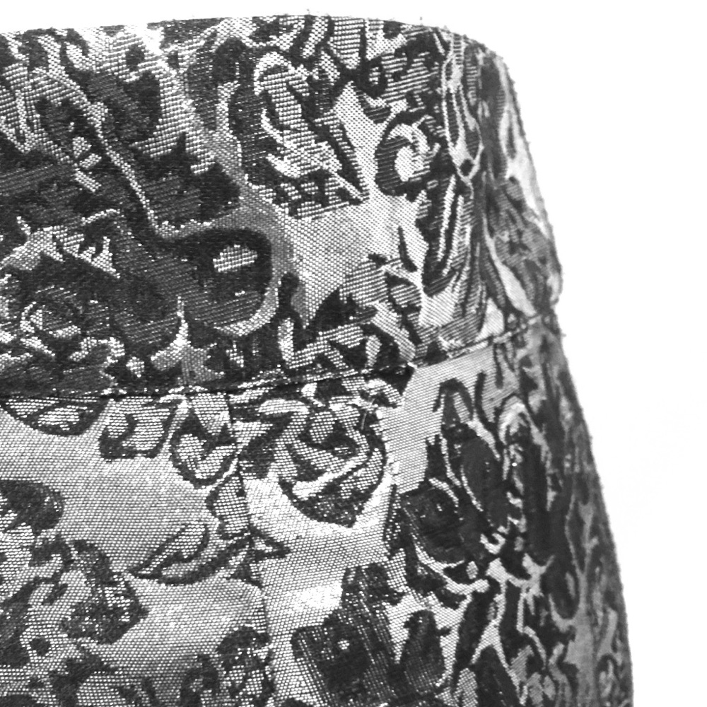 Metallic jacquard mini skirt